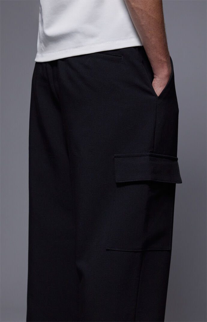 FIELD OF STUDY by Pacsun Valencia Baggy Trousers Stretch Cargo Black