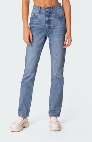 Swift High Waisted Straight Leg Jeans image number 1