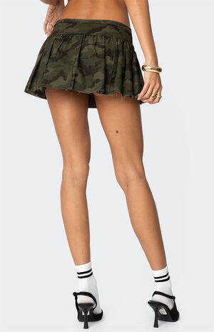 Camo Pleated Mini Skort image number 5