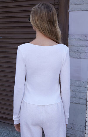 White Mckenna Long Sleeve Top image number 3