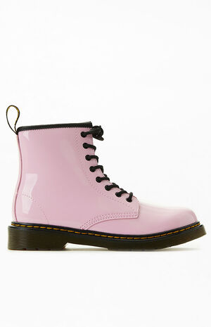 Kids Pink 1460 Lace Up Boots image number 1