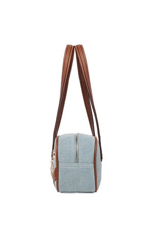 Arbor Multi Pin Logo Denim Satchel Bag image number 5