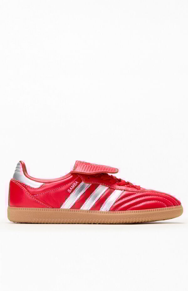 adidas Women's Red Samba Long Tongue Sneakers