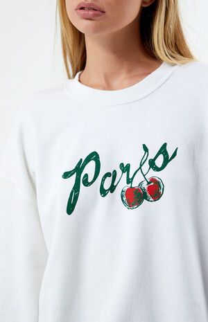 Paris Cherries Crew Neck Sweatshirt image number 2