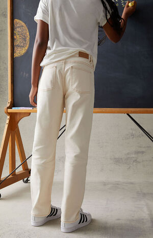 Off White Straight Leg Jeans image number 6