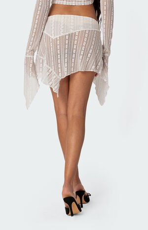 Anastasia Sheer Lace Ruffle Mini Skirt image number 5