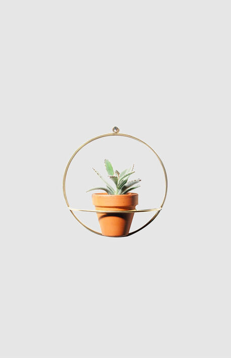 Copper Rust Circle Wall Planter