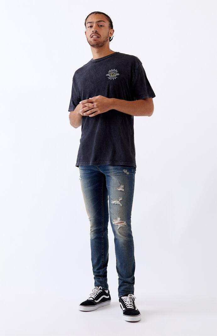 Medium Ripped Stacked Skinny Jeans