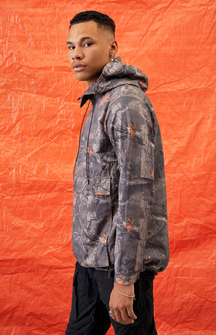 Tree Print Tech Anorak Jacket