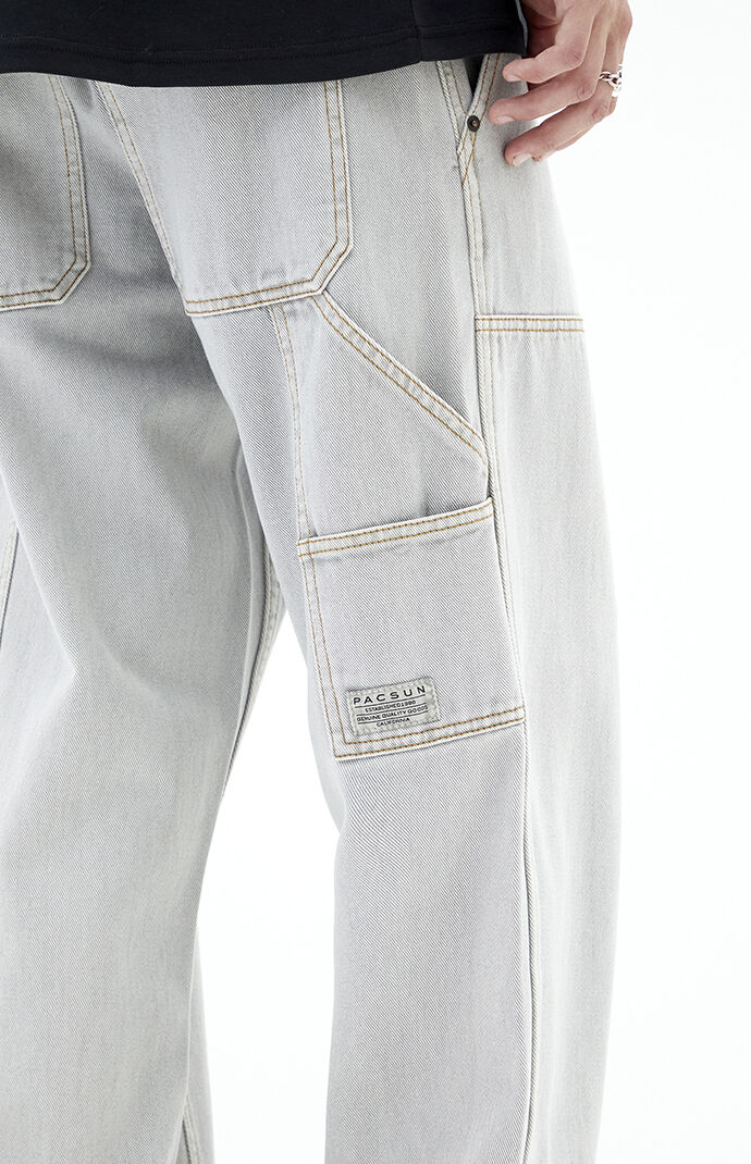 PacSun Gray Wash Baggy Carpenter Jeans