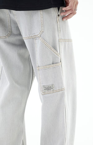 Gray Wash Baggy Carpenter Jeans image number 2