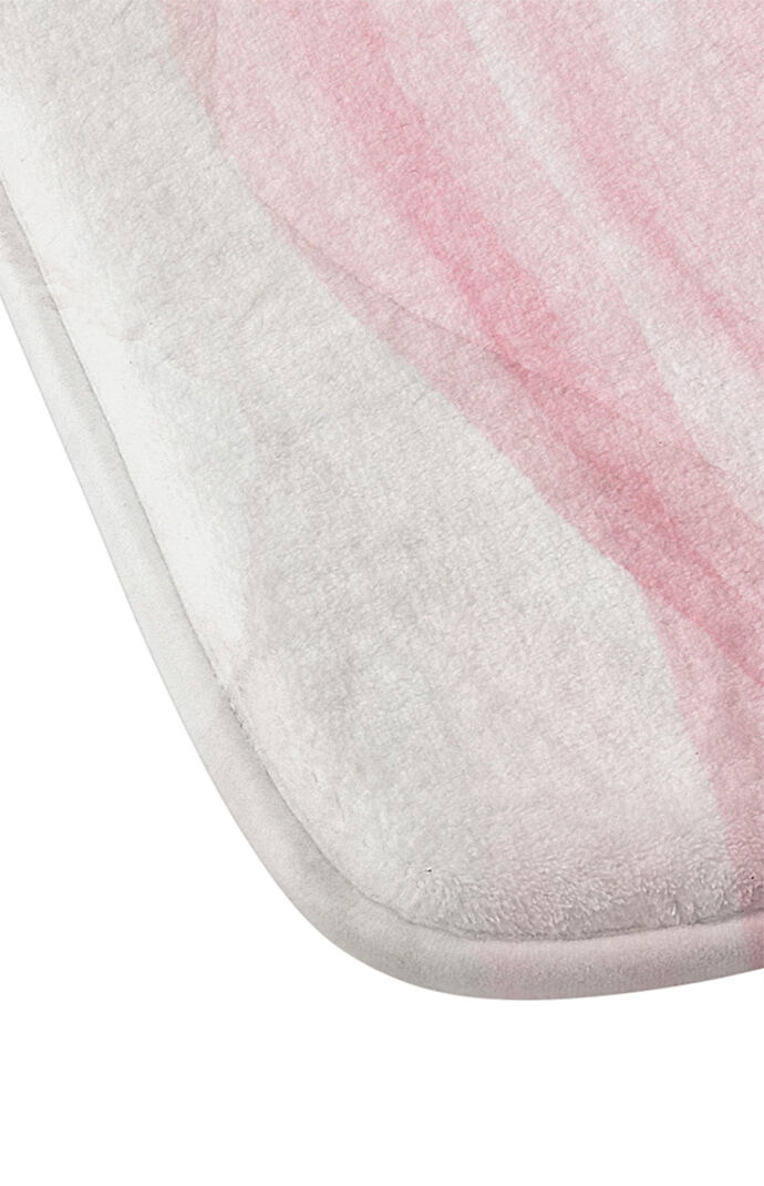 Delicate Pink Waves Memory Foam Bath Mat