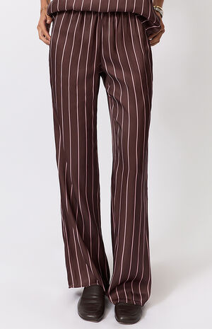 Brown Stretch Pull-On Pants image number 1