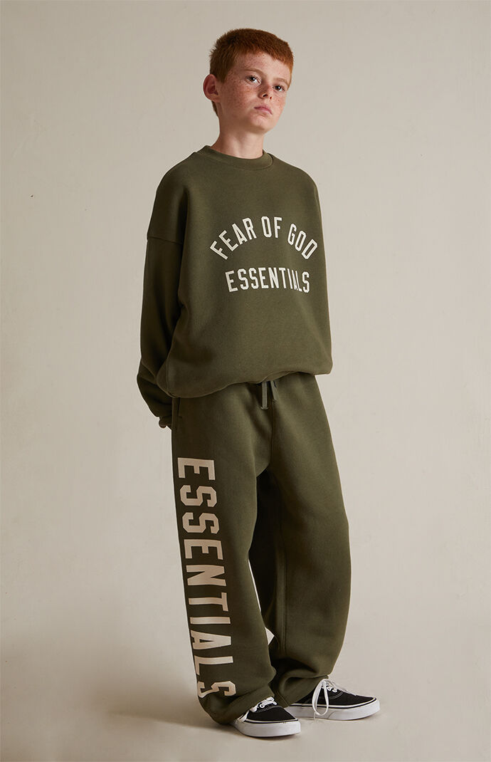 Fear of God Essentials Kids Military Fleece Crew Neck