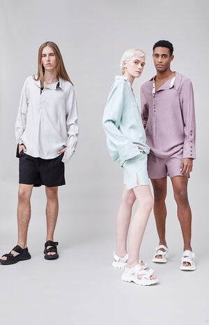 Taylor Ivory & Grape Smoke Combo Long Sleeve Shirt image number 5