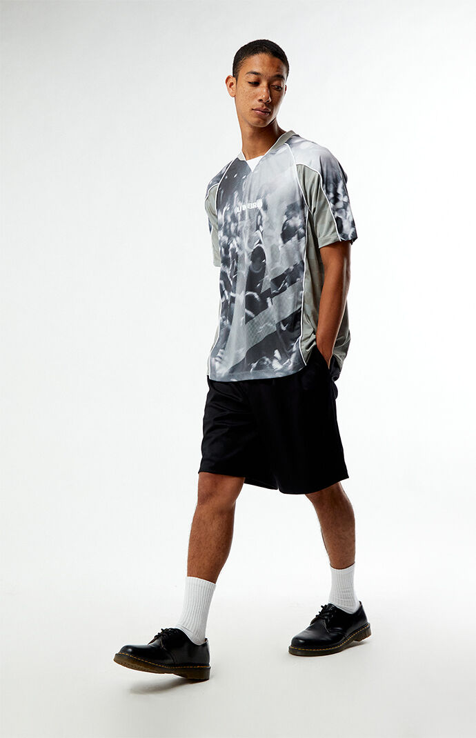 Umbro Gray Paneled Jersey T-Shirt