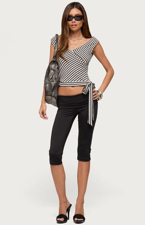 Dollie Striped V-Neck Top image number 5