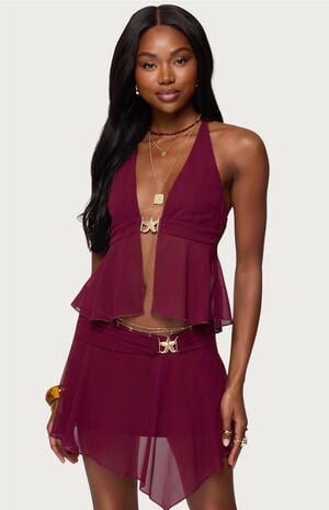 Sea Star Chiffon Split Front Top image number 1