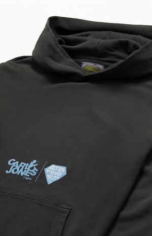x Carl Jones Washed Black Graphic Hoodie image number 3