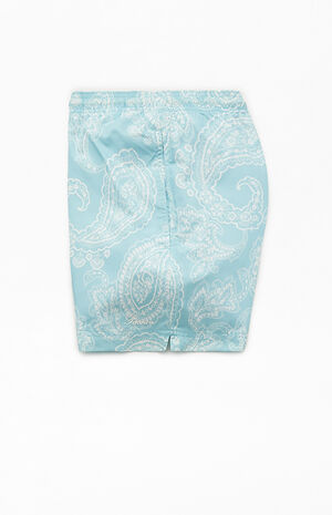 Blue Paisley Tonal AOP 4.5" Swim Trunks image number 3