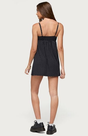 Reigna Lace Polka Dot Mini Dress image number 3