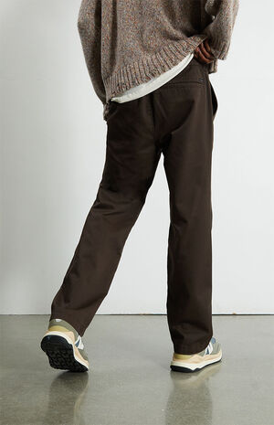 Brown Straight Loose Fit Chino Pants image number 5