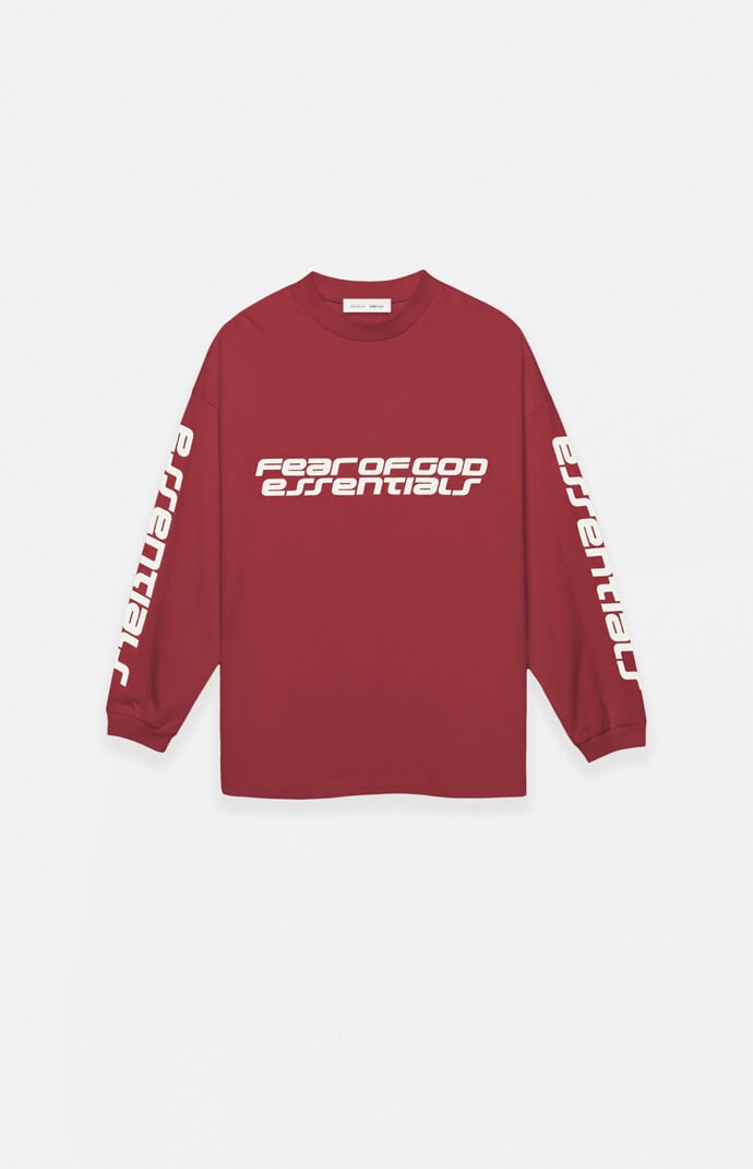 Fear of God ESSENTIALS Kids Crimson Long Sleeve T-Shirt