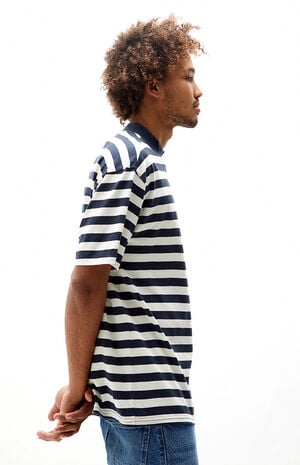 Striped Mock Neck T-Shirt image number 2
