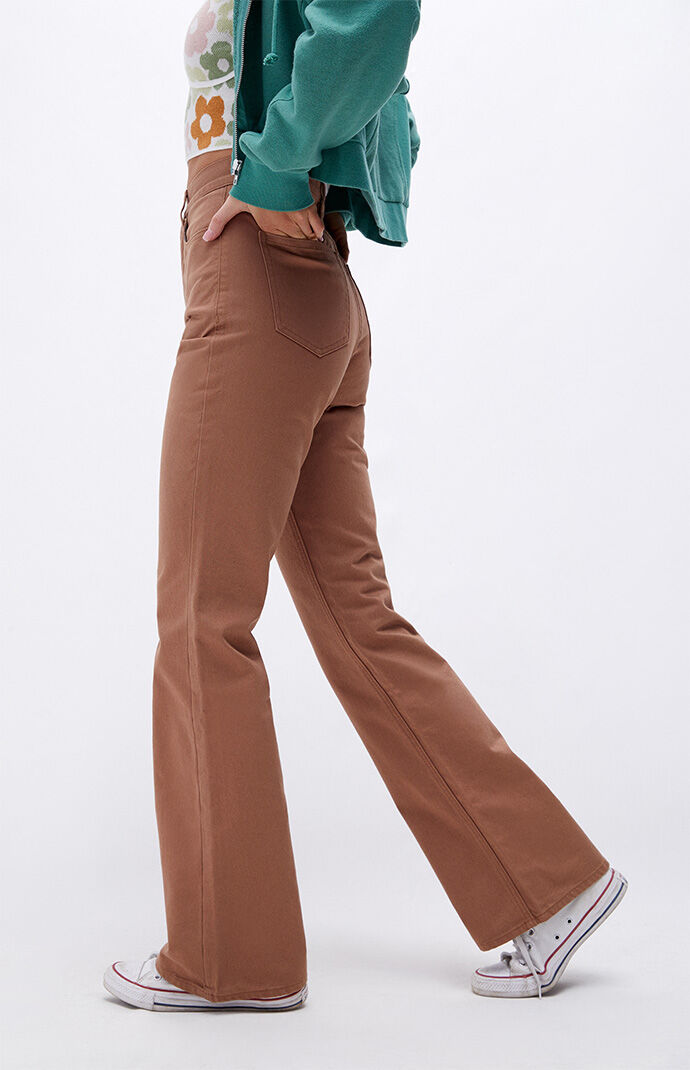 PacSun Brown High Waisted Bootcut Jeans 