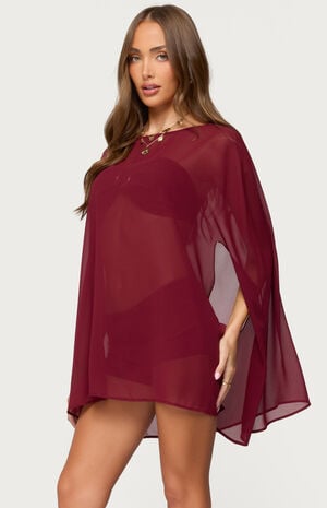 Mckenzie Sheer Chiffon Poncho image number 2