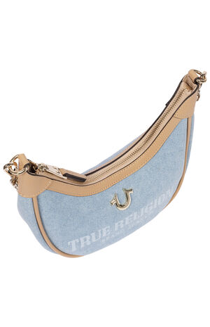 Bailey Denim & Faux Leather Hobo Bag image number 5