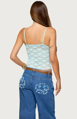 Eira Sheer Lace Tank Top image number 3