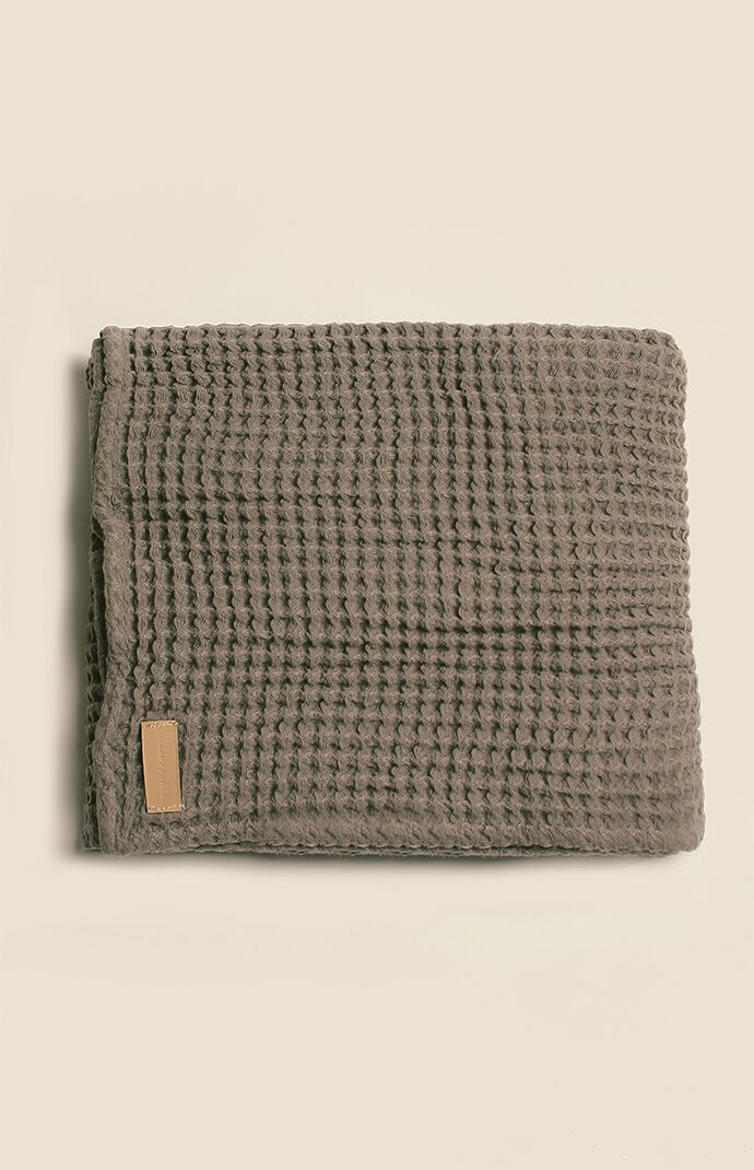 Black waffle throw hot sale