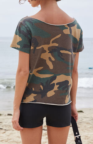 Robyn Camo Off-The-Shoulder Top image number 3