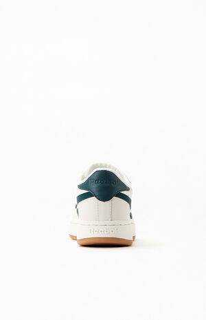 Women's White & Green Club C Double Pop Sneakers image number 3