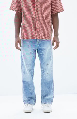 Grafitti Wash Baggy Jeans Grafitti Wash Baggy Jeans image number 3