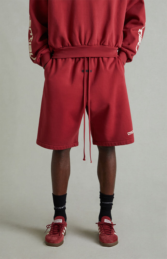Fear of God ESSENTIALS Crimson Fleece Relaxed Sweat Shorts