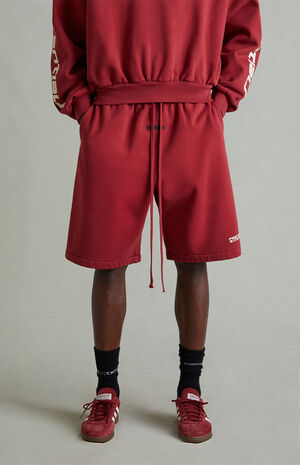 Crimson Fleece Relaxed Sweat Shorts image number 3