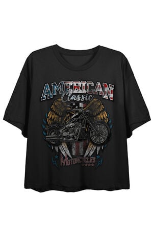 Hi-Octane Customs Motorcycles Cropped T-Shirt image number 1
