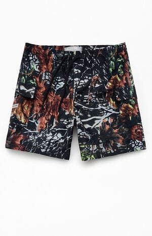 Leaf Camo Cargo 6.5" Swim Trunks image number 1