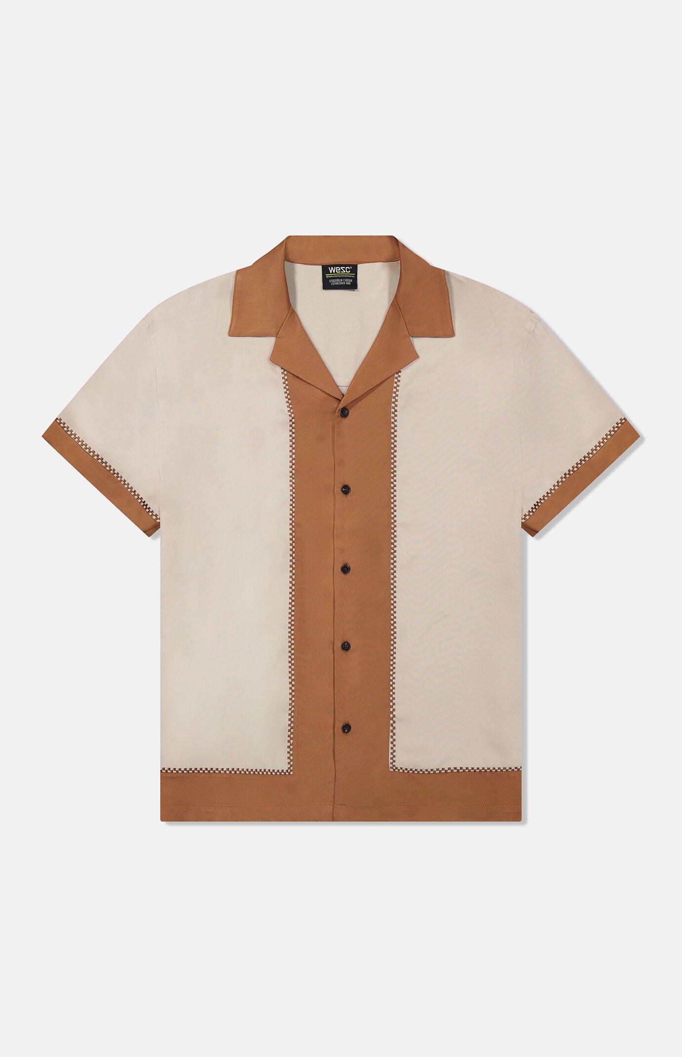 WeSC Chocolate Colorblock Camp Shirt