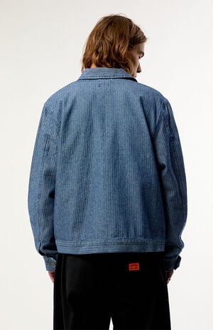 Mechanic Garage Denim Zip Up Jacket image number 4