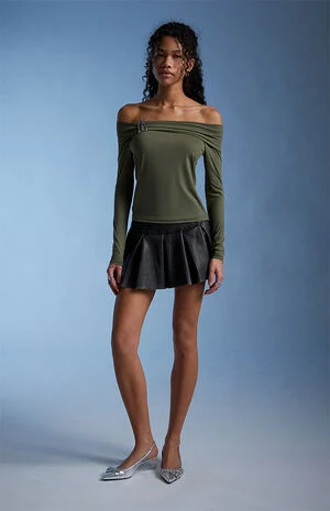 Lannie Hardware Embellished Long Sleeve Top image number 1