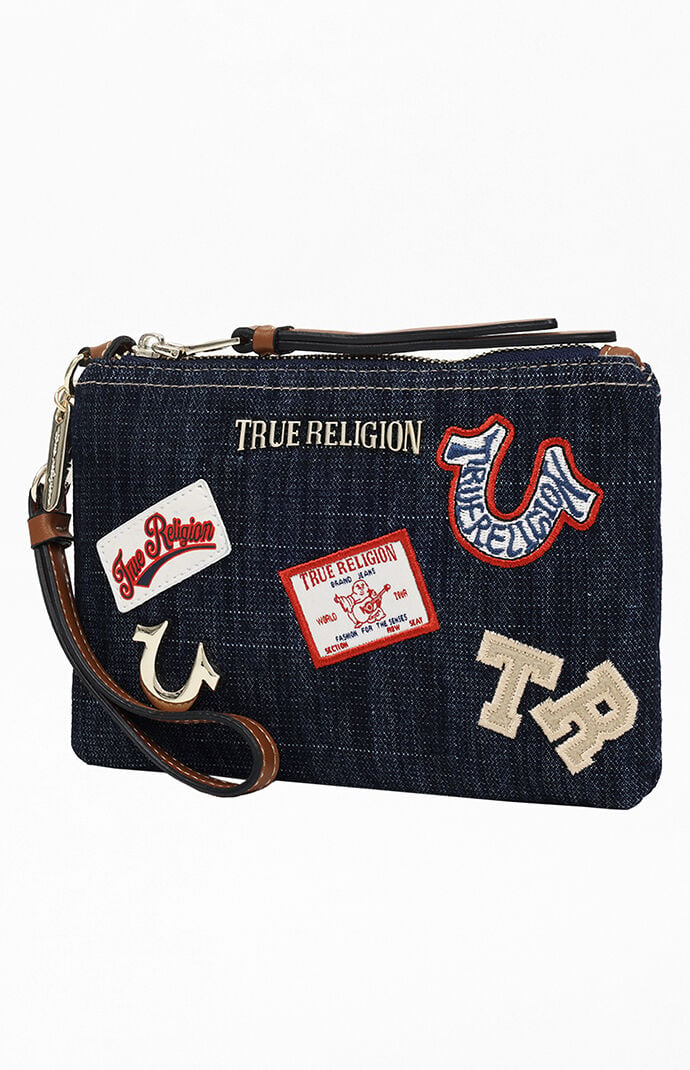 True Religion Cooper Parkchester Denim Wristlet Pouch