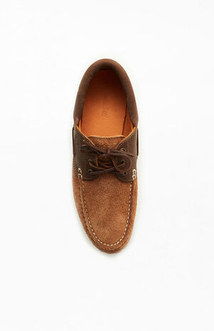 Brown Suede 3-Eye Classic Lug Boat Shoes image number 5