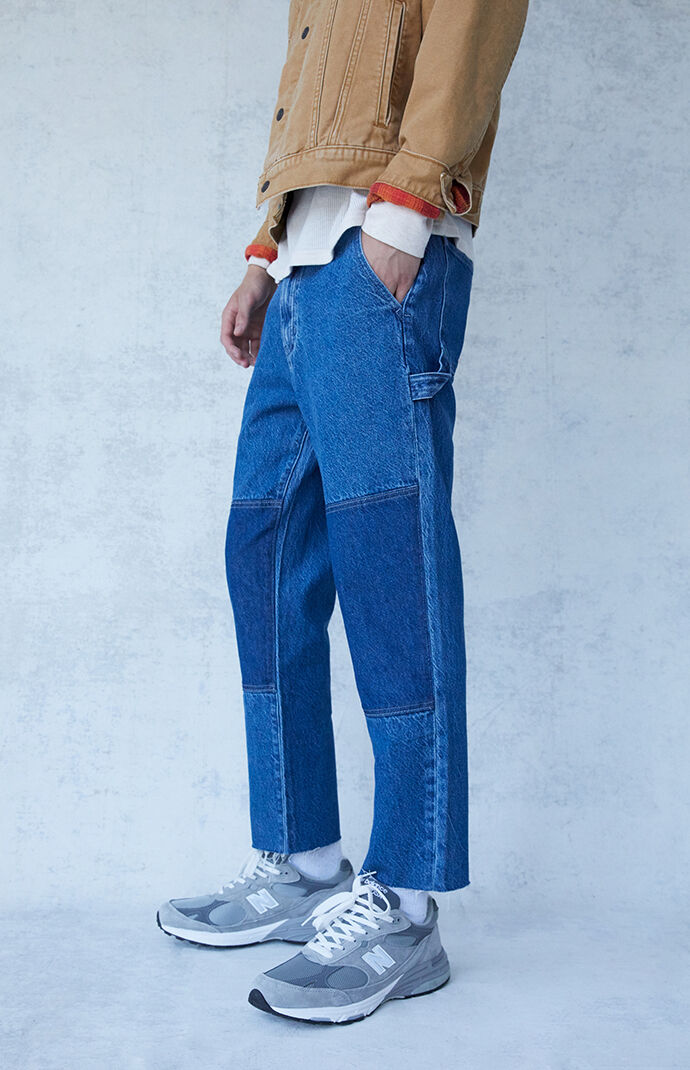 Indigo Blue Patchwork Slim Carpenter