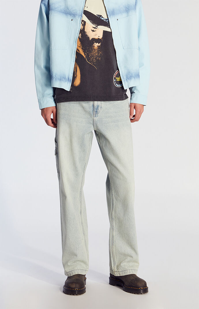 Pacsun Dylan Baggy Jeans Cargo Carpenter Light Indigo | PacSun