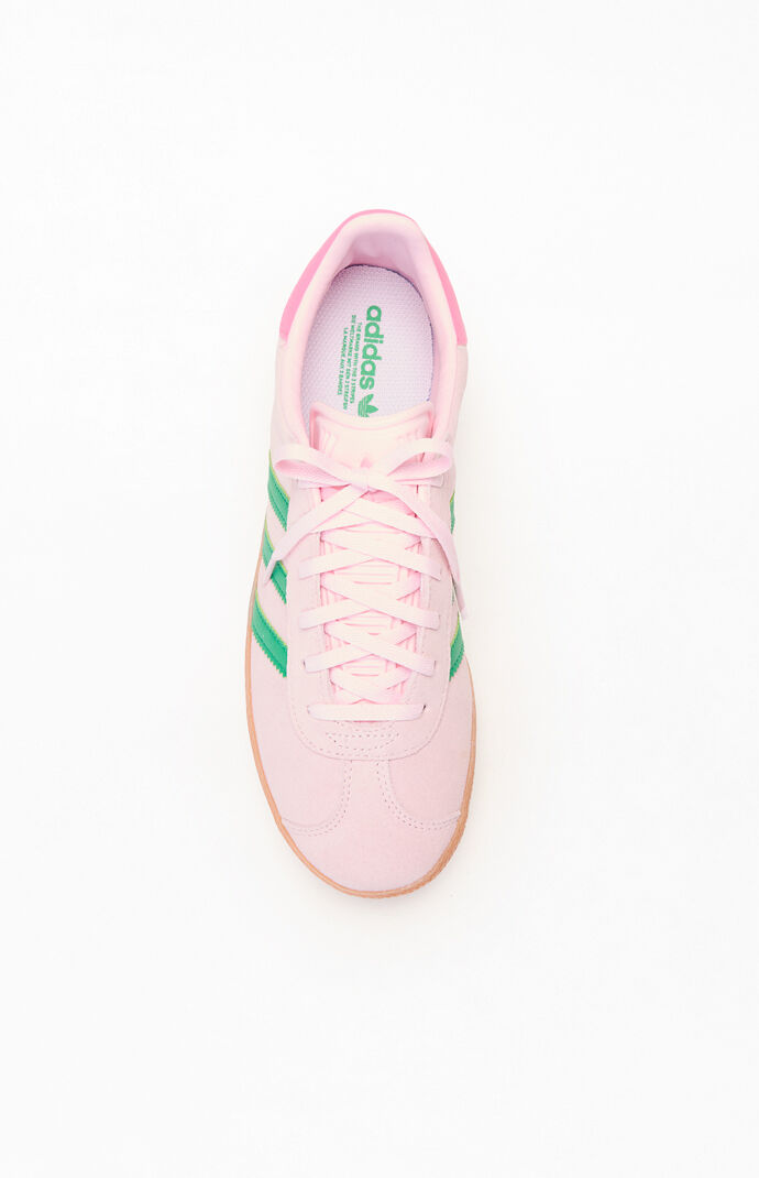 adidas Kids Pink & Green Gazelle Shoes