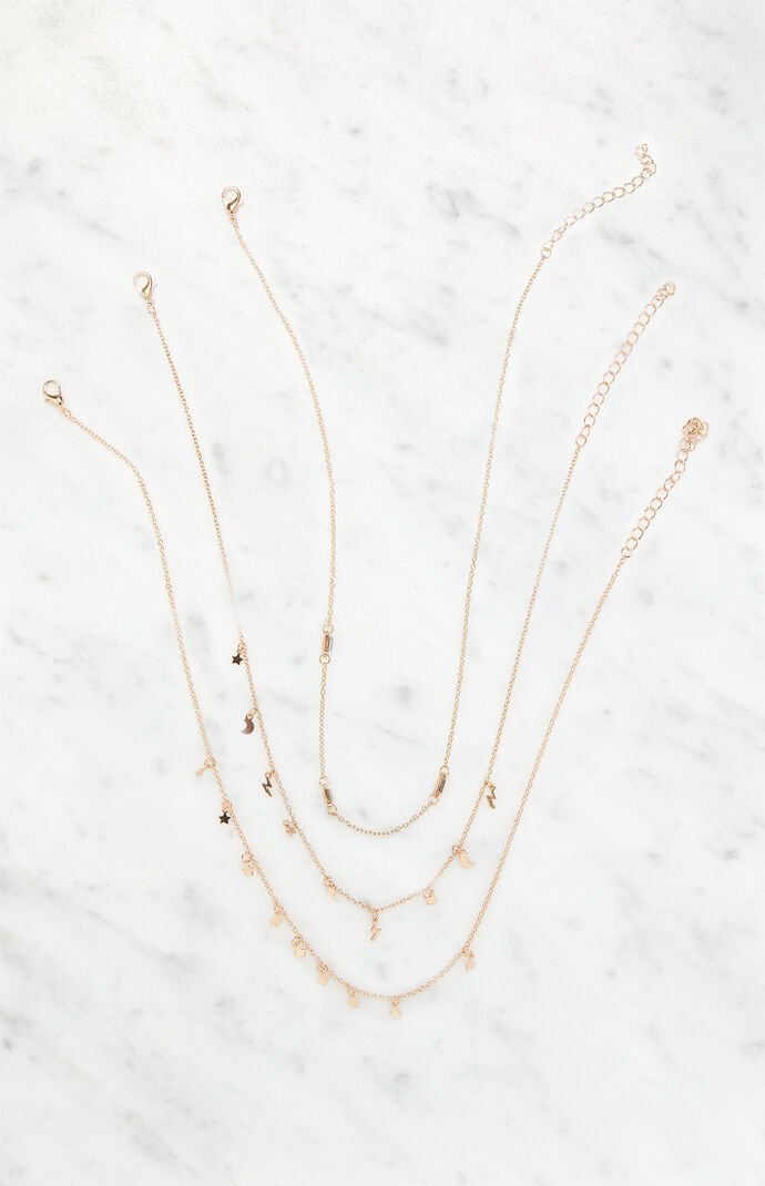 Triple Layered Celestial Necklace