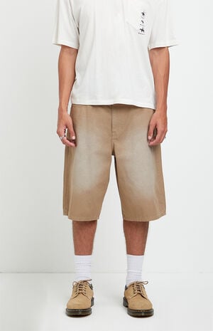 Austin Extreme Baggy Jean Shorts Patch Carpenter Tan image number 2